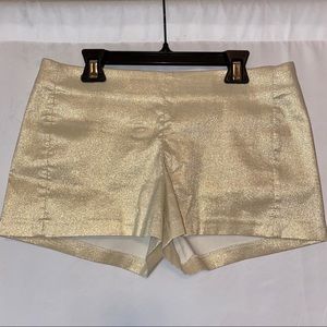 Lilly Pulitzer Gold Metallic Liza Shorts
